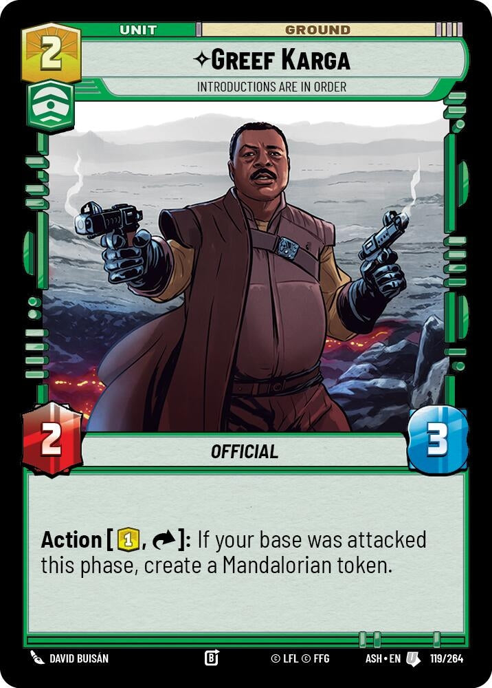 Image for Greef Karga - Introductions are in Order (119/264) [Ashes of the Empire] {ASH} - Star Wars: Unlimited