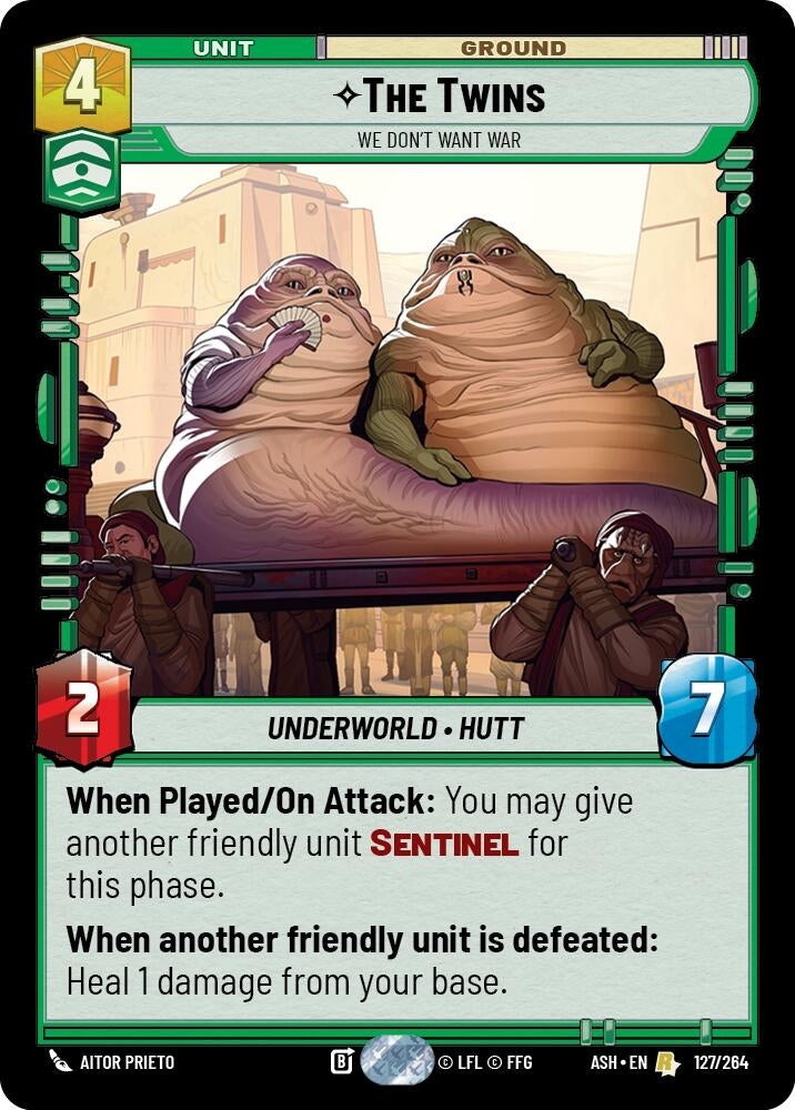 Image for The Twins - We Don't Want War (127/264) [Ashes of the Empire] {ASH} - Star Wars: Unlimited