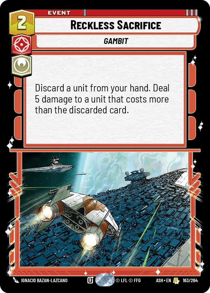 Image for Reckless Sacrifice (163/264) [Ashes of the Empire] {ASH} - Star Wars: Unlimited