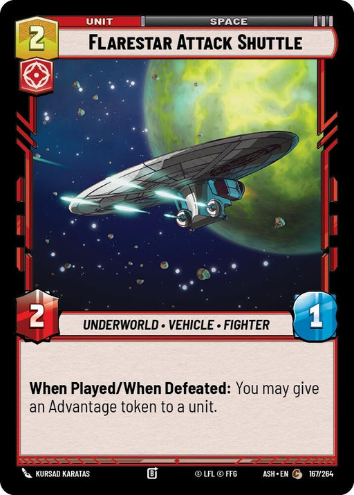 Image for Flarestar Attack Shuttle (167/264) [Ashes of the Empire] {ASH} - Star Wars: Unlimited