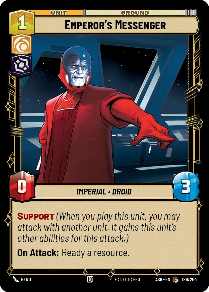 Image for Emperor's Messenger (189/264) [Ashes of the Empire] {ASH} - Star Wars: Unlimited
