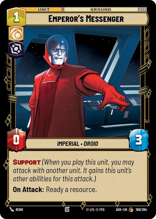Image for Emperor's Messenger (189/264) [Ashes of the Empire] {ASH} - Star Wars: Unlimited