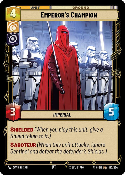 Image for Emperor's Champion (193/264) [Ashes of the Empire] {ASH} - Star Wars: Unlimited