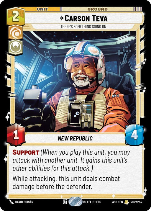Image for Carson Teva - There's Something Going On (202/264) [Ashes of the Empire] {ASH} - Star Wars: Unlimited