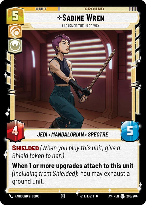 Image for Sabine Wren - I Learned the Hard Way (208/264) [Ashes of the Empire] {ASH} - Star Wars: Unlimited