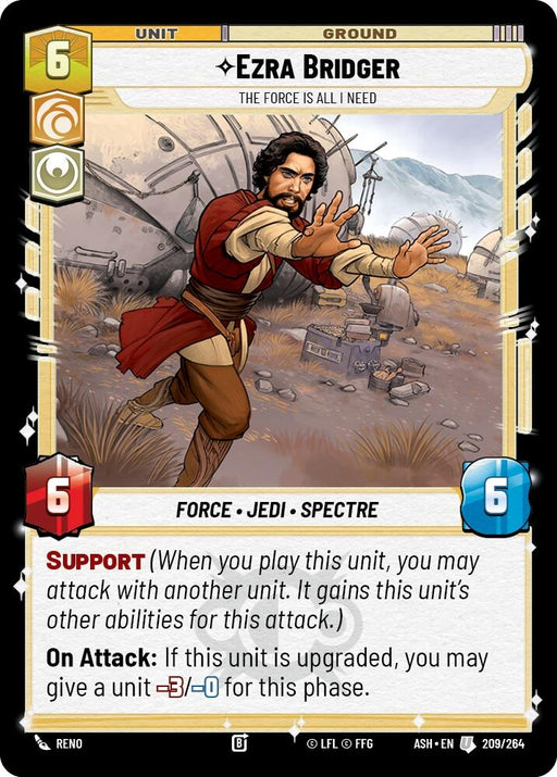 Image for Ezra Bridger - The Force is All I Need (209/264) [Ashes of the Empire] {ASH} - Star Wars: Unlimited