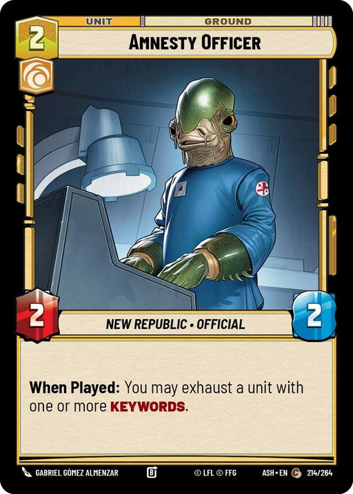 Image for Amnesty Officer (214/264) [Ashes of the Empire] {ASH} - Star Wars: Unlimited