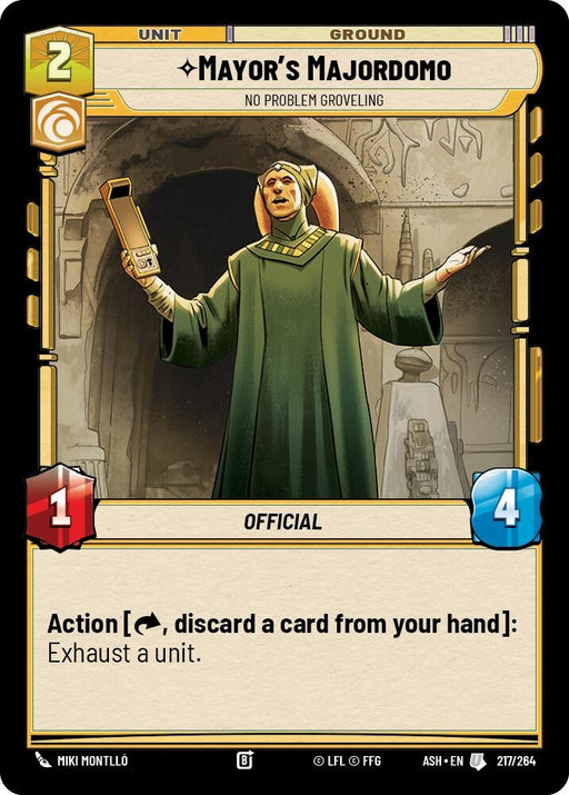 Image for Mayor's Majordomo - No Problem Groveling (217/264) [Ashes of the Empire] {ASH} - Star Wars: Unlimited