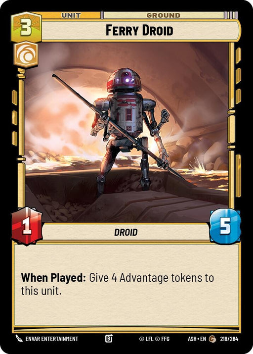 Image for Ferry Droid (218/264) [Ashes of the Empire] {ASH} - Star Wars: Unlimited