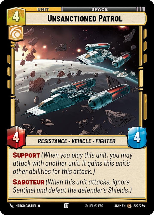Image for Unsanctioned Patrol (222/264) [Ashes of the Empire] {ASH} - Star Wars: Unlimited