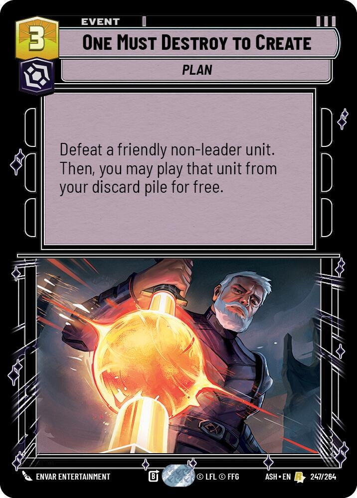Image for One Must Destroy to Create (247/264) [Ashes of the Empire] {ASH} - Star Wars: Unlimited