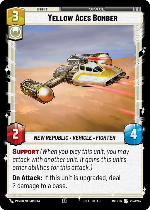 Image for Yellow Aces Bomber (253/264) [Ashes of the Empire] {ASH} - Star Wars: Unlimited