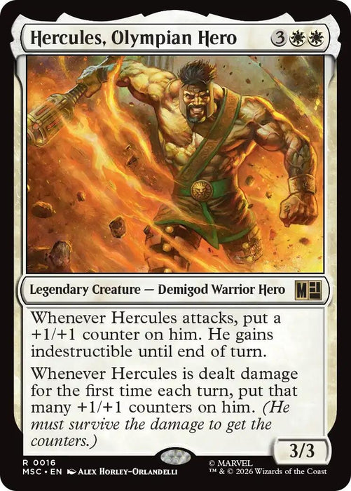 Image for Hercules, Olympian Hero (Surge Foil) (16) [Commander: Marvel Super Heroes] - Magic: The Gathering