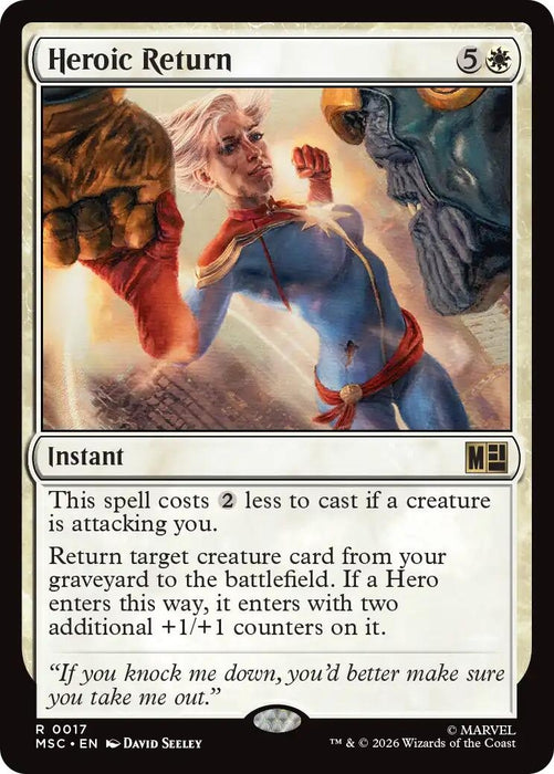 Image for Heroic Return (Surge Foil) (17) [Commander: Marvel Super Heroes] - Magic: The Gathering