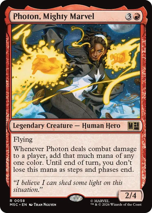 Image for Photon, Mighty Marvel (Surge Foil) (58) [Commander: Marvel Super Heroes] - Magic: The Gathering