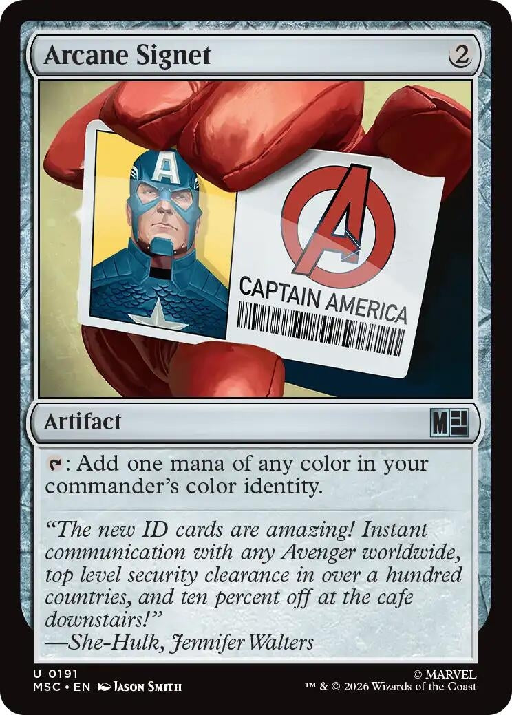 Image for Arcane Signet (0191) (Surge Foil) (191) [Commander: Marvel Super Heroes] - Magic: The Gathering