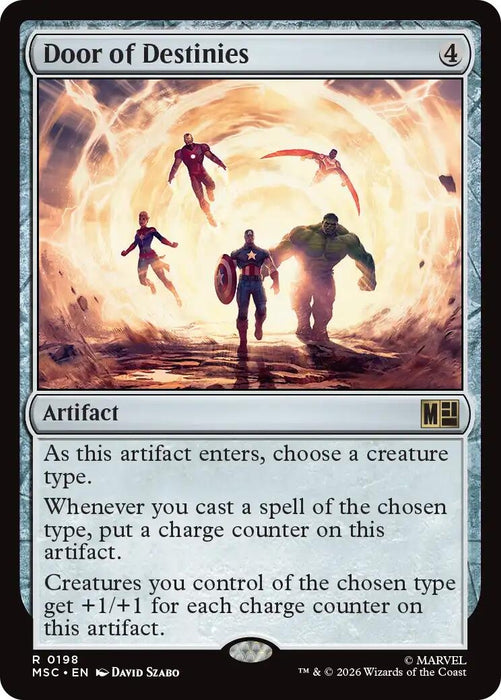 Image for Door of Destinies (Surge Foil) (198) [Commander: Marvel Super Heroes] - Magic: The Gathering