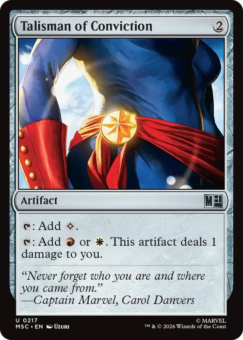 Image for Talisman of Conviction (Surge Foil) (217) [Commander: Marvel Super Heroes] - Magic: The Gathering