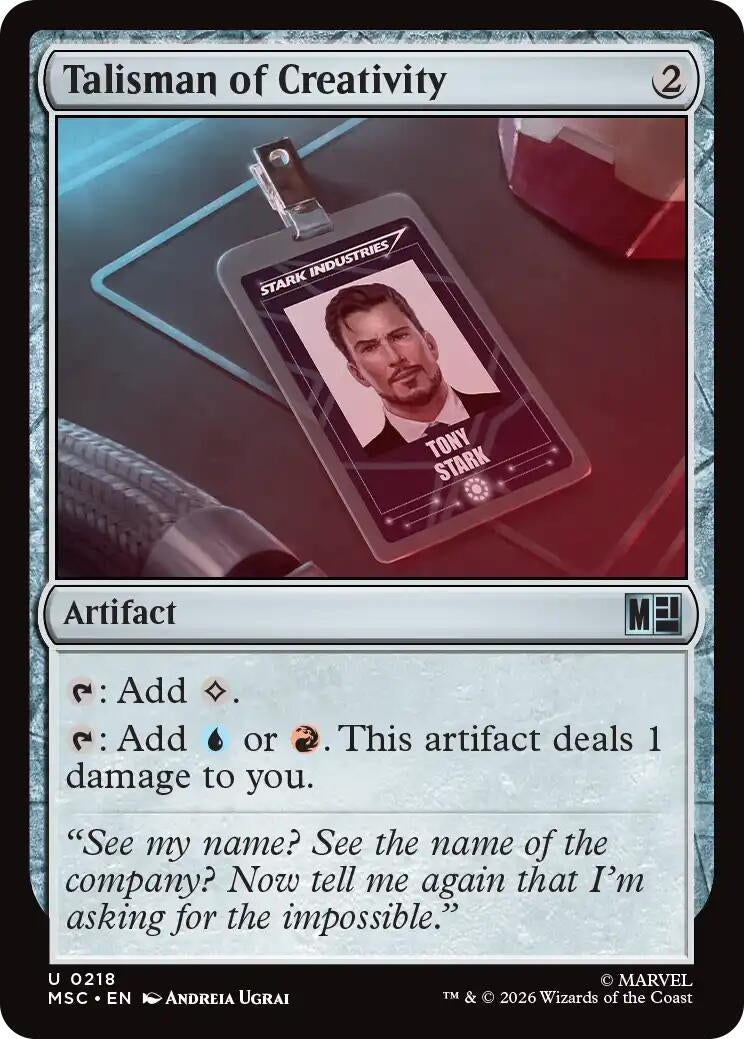 Image for Talisman of Creativity (Surge Foil) (218) [Commander: Marvel Super Heroes] - Magic: The Gathering