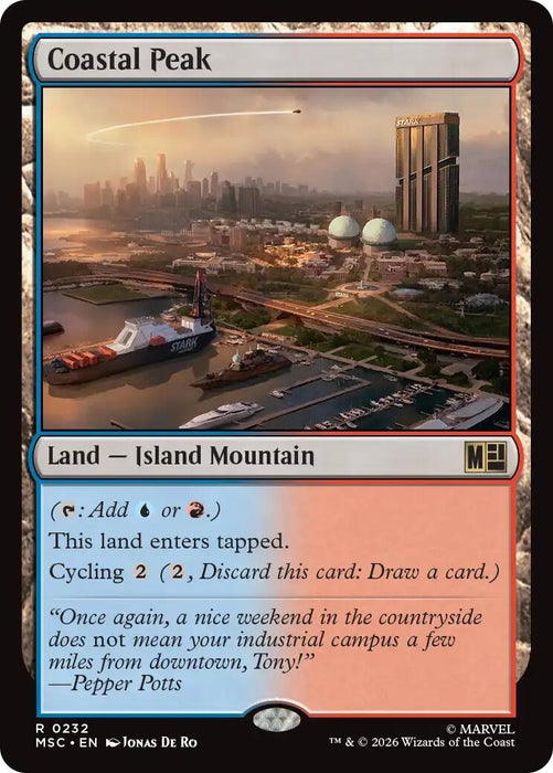 Image for Coastal Peak (Surge Foil) (232) [Commander: Marvel Super Heroes] - Magic: The Gathering