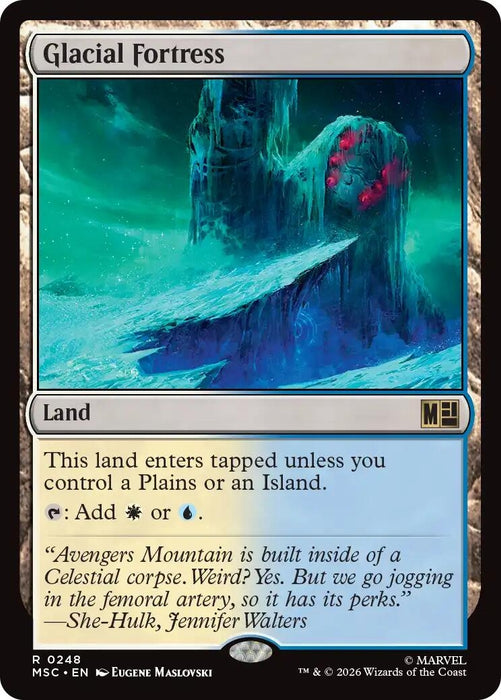 Image for Glacial Fortress (Surge Foil) (248) [Commander: Marvel Super Heroes] - Magic: The Gathering