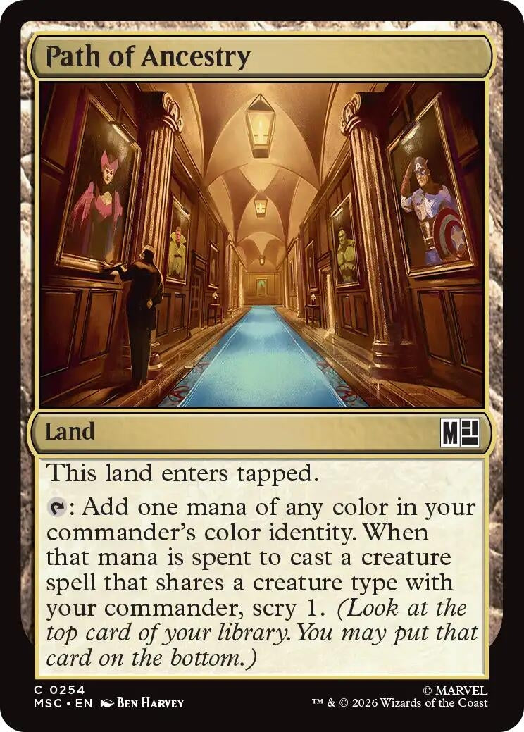 Image for Path of Ancestry (Surge Foil) (254) [Commander: Marvel Super Heroes] - Magic: The Gathering
