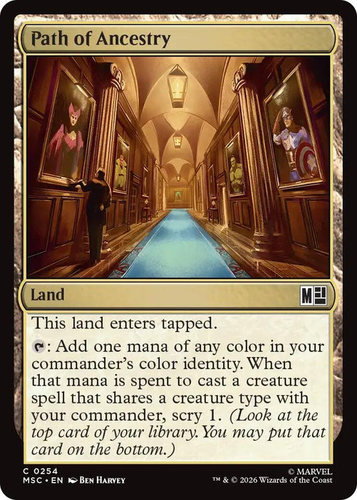 Image for Path of Ancestry (Surge Foil) (254) [Commander: Marvel Super Heroes] - Magic: The Gathering