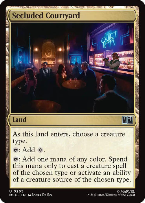 Image for Secluded Courtyard (Surge Foil) (265) [Commander: Marvel Super Heroes] - Magic: The Gathering
