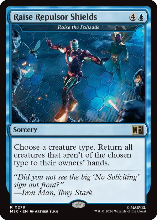 Image for Raise Repulsor Shields - Raise the Palisade (Surge Foil) (278) [Commander: Marvel Super Heroes] - Magic: The Gathering
