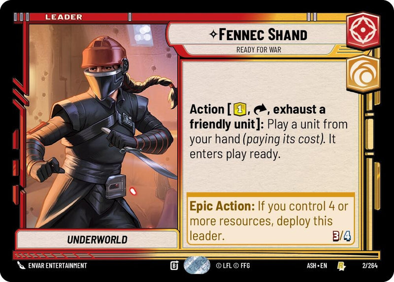 Image for Fennec Shand - Ready for War (2/264) [Ashes of the Empire] {ASH} - Star Wars: Unlimited