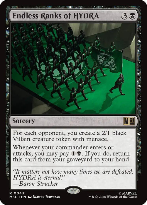 Image for Endless Ranks of HYDRA (Surge Foil) (43) [Commander: Marvel Super Heroes] - Magic: The Gathering