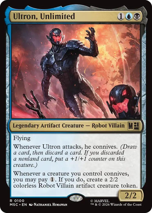 Image for Ultron, Unlimited (Surge Foil) (100) [Commander: Marvel Super Heroes] - Magic: The Gathering