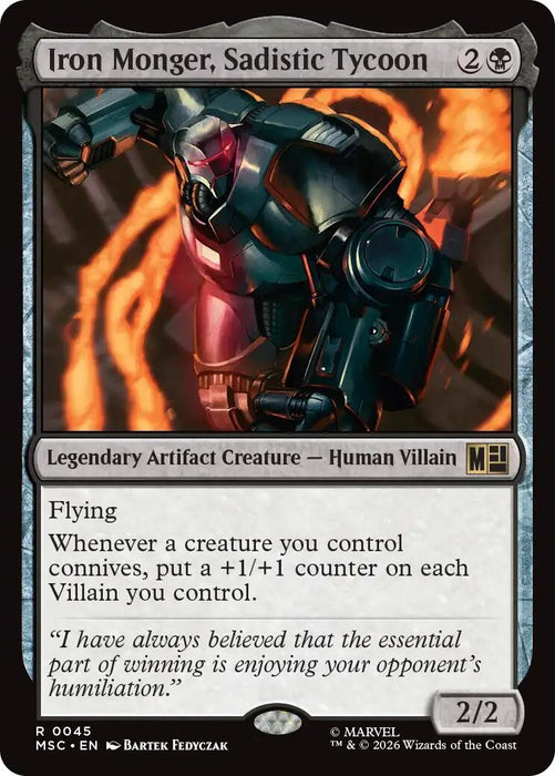 Image for Iron Monger, Sadistic Tycoon (45) [Commander: Marvel Super Heroes] - Magic: The Gathering