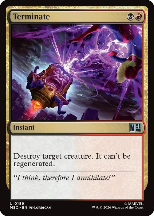 Image for Terminate (Surge Foil) (189) [Commander: Marvel Super Heroes] - Magic: The Gathering