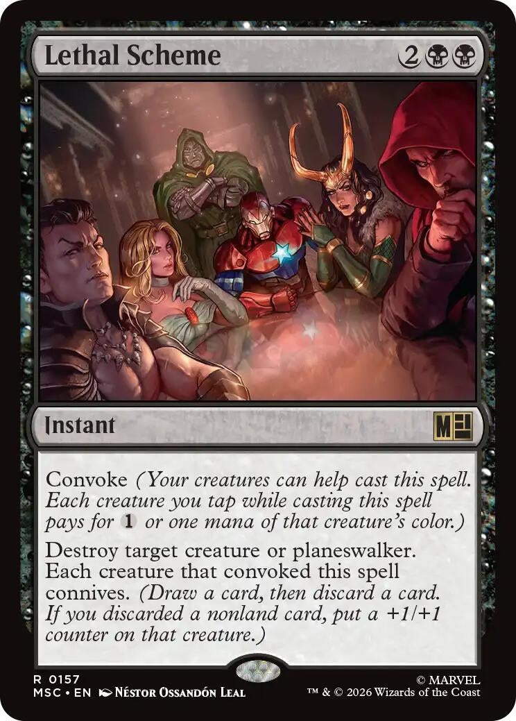 Image for Lethal Scheme (Surge Foil) (157) [Commander: Marvel Super Heroes] - Magic: The Gathering