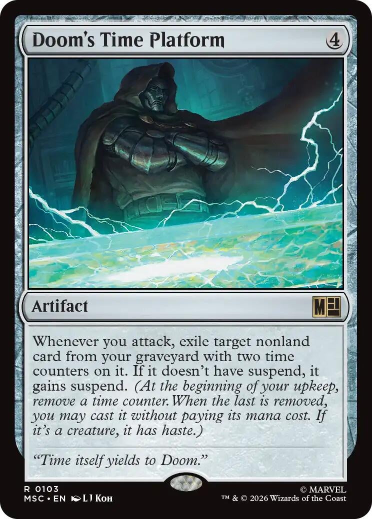Image for Doom's Time Platform (Surge Foil) (103) [Commander: Marvel Super Heroes] - Magic: The Gathering