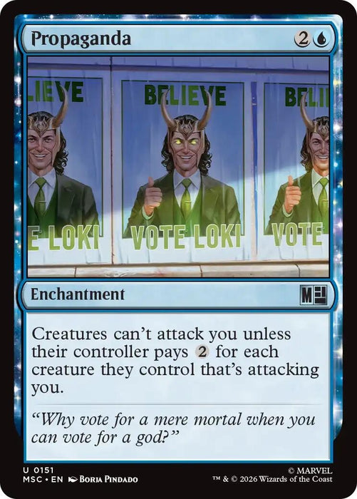 Image for Propaganda (Surge Foil) (151) [Commander: Marvel Super Heroes] - Magic: The Gathering