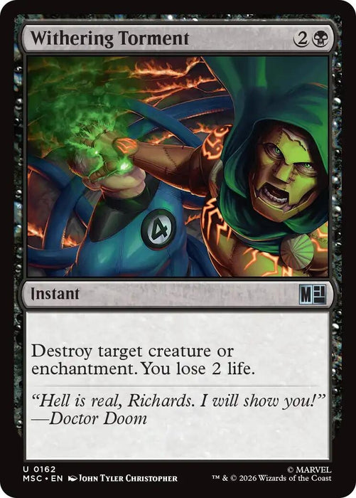 Image for Withering Torment (Surge Foil) (162) [Commander: Marvel Super Heroes] - Magic: The Gathering