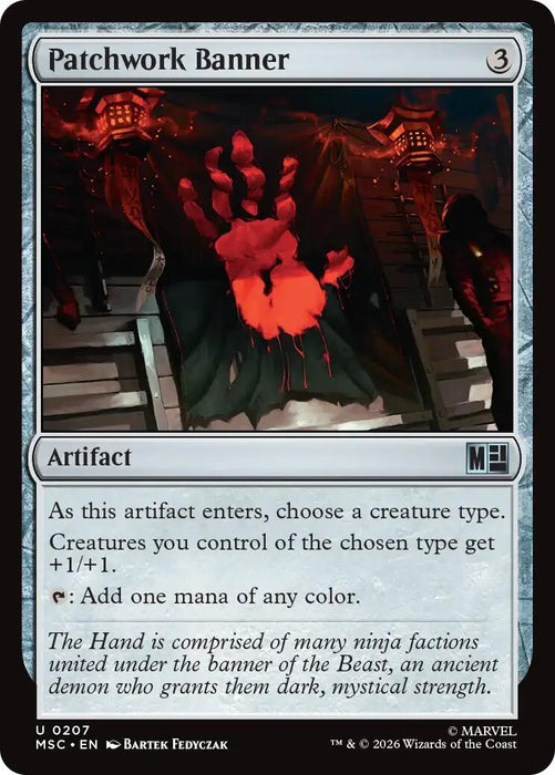 Image for Patchwork Banner (Surge Foil) (207) [Commander: Marvel Super Heroes] - Magic: The Gathering