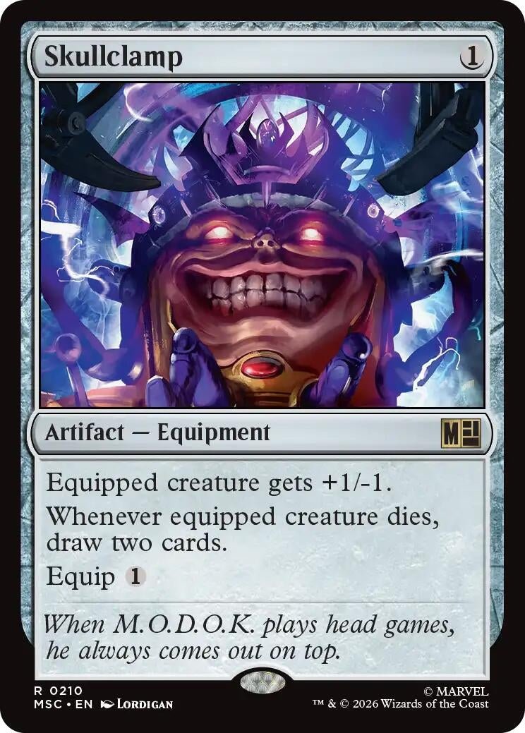 Image for Skullclamp (Surge Foil) (210) [Commander: Marvel Super Heroes] - Magic: The Gathering
