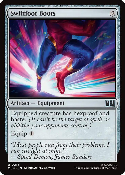 Image for Swiftfoot Boots (216) [Commander: Marvel Super Heroes] - Magic: The Gathering