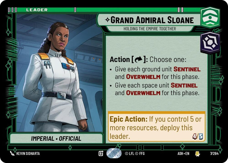 Image for Grand Admiral Sloane - Holding the Empire Together (7/264) [Ashes of the Empire] {ASH} - Star Wars: Unlimited