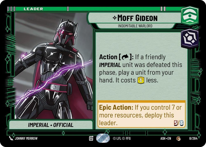 Image for Moff Gideon - Indomitable Warlord (8/264) [Ashes of the Empire] {ASH} - Star Wars: Unlimited