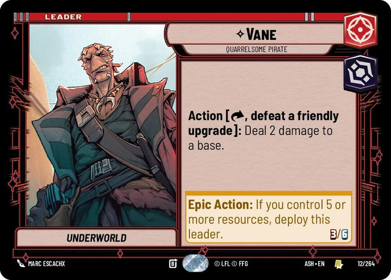 Image for Vane - Quarrelsome Pirate (12/264) [Ashes of the Empire] {ASH} - Star Wars: Unlimited