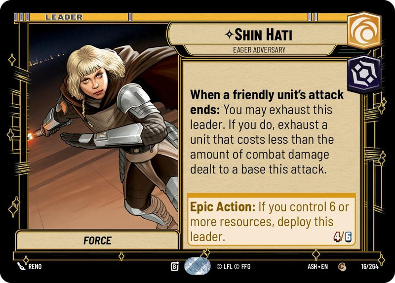 Image for Shin Hati - Eager Adversary (16/264) [Ashes of the Empire] {ASH} - Star Wars: Unlimited