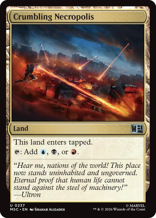 Image for Crumbling Necropolis (Surge Foil) (237) [Commander: Marvel Super Heroes] - Magic: The Gathering