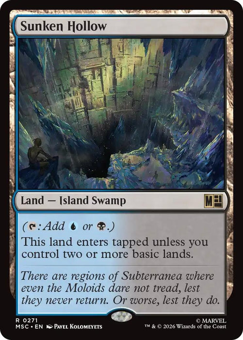 Image for Sunken Hollow (Surge Foil) (271) [Commander: Marvel Super Heroes] - Magic: The Gathering