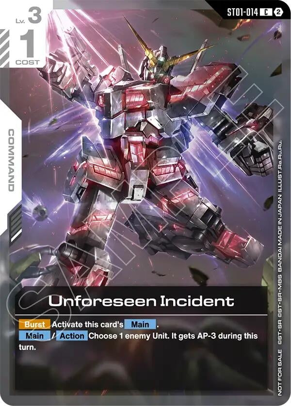 Image for Unforeseen Incident (World Championship Regionals 26-27 Season 1) (ST01-014) [Gundam Promotional Cards] {GCG-PR} - Gundam Card Game