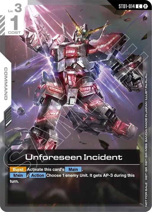 Image for Unforeseen Incident (World Championship Regionals 26-27 Season 1) (ST01-014) [Gundam Promotional Cards] {GCG-PR} - Gundam Card Game