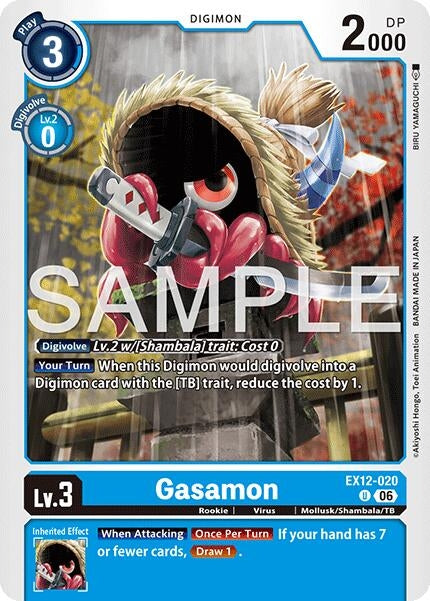 Image for Gasamon (EX12-020 U) [Digital World Shambala] {EX-12} - Digimon Card Game